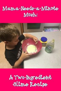 I was so excited to find this 2 ingredient slime / putty recipe on onelittleproject.com. There's no Borax or glue--only cornstarch and soap! 